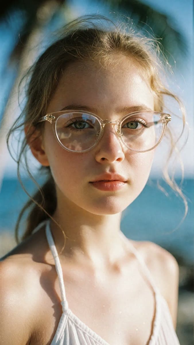 AI-generated portrait with glasses