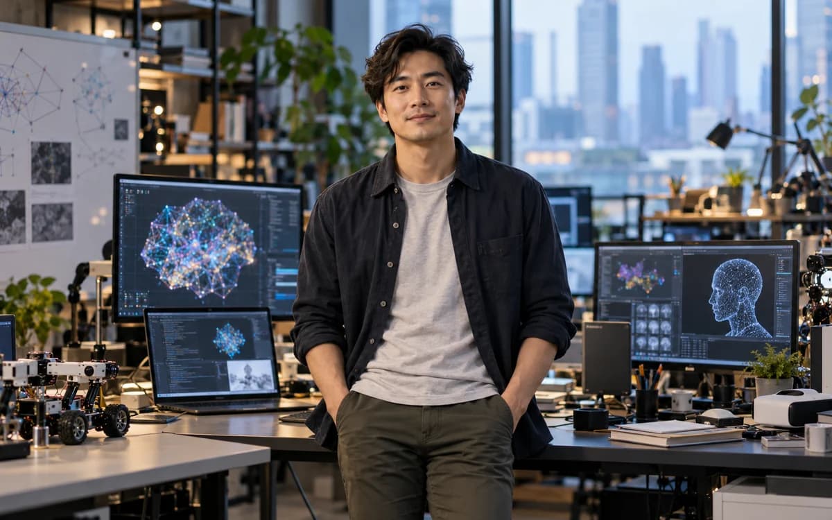 AI Engineer at work in a professional setting