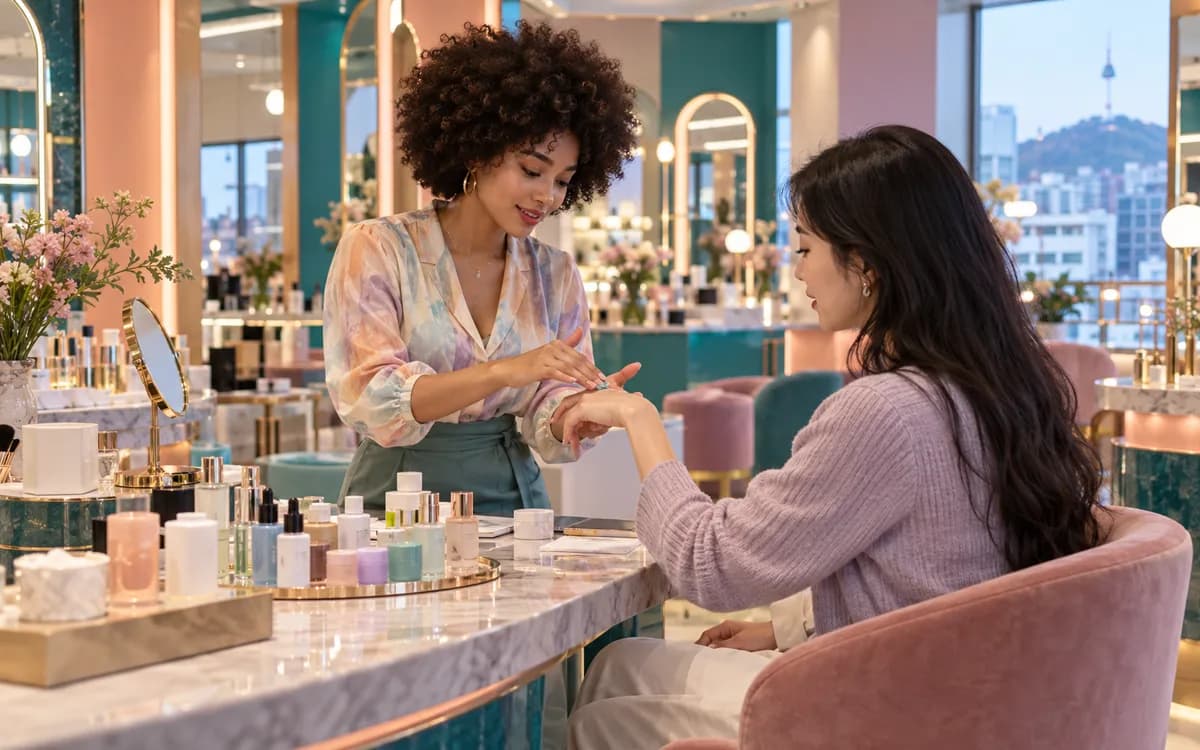 Beauty Consultant at work in a professional setting