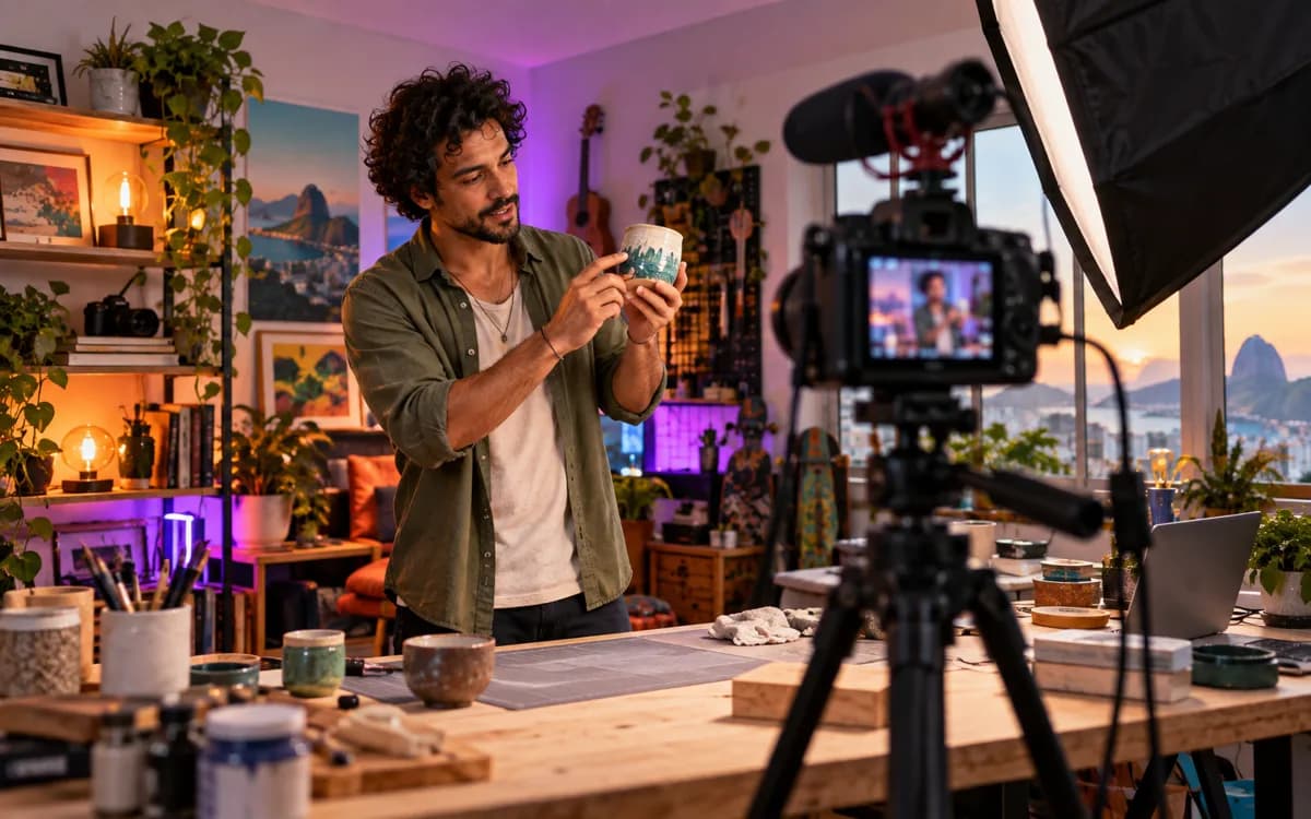 Content Creator at work in a professional setting
