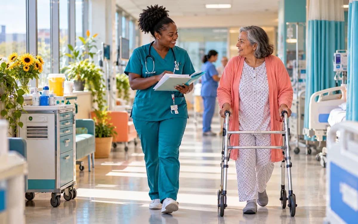 Nurse at work in a professional setting