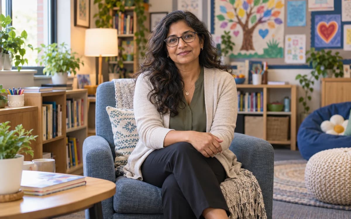 School Counselor at work in a professional setting