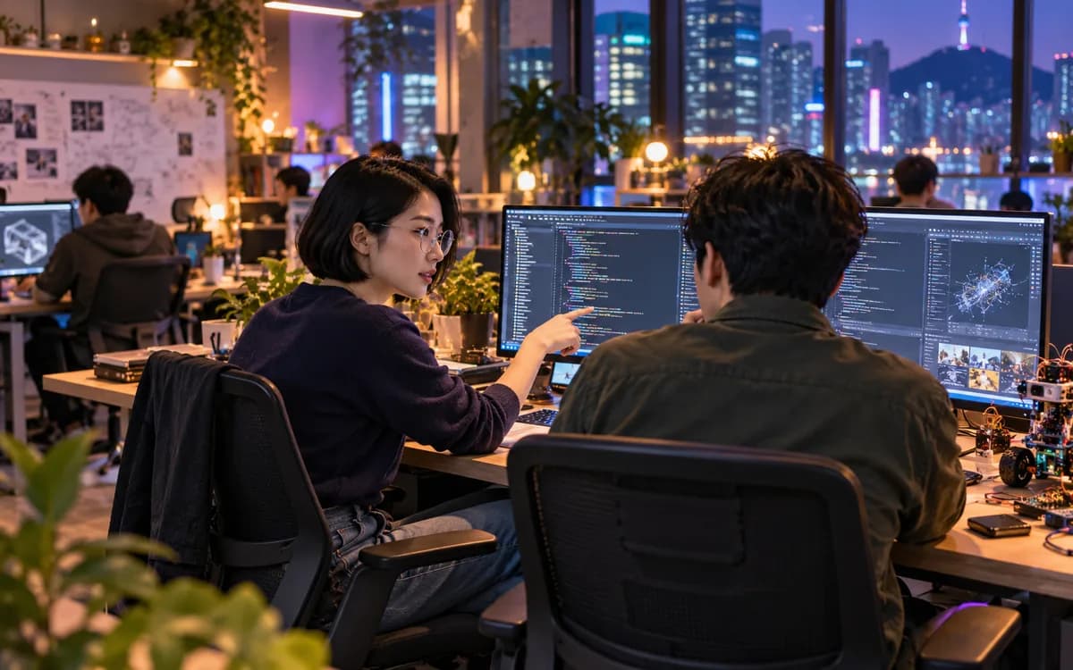 Software Engineer at work in a professional setting