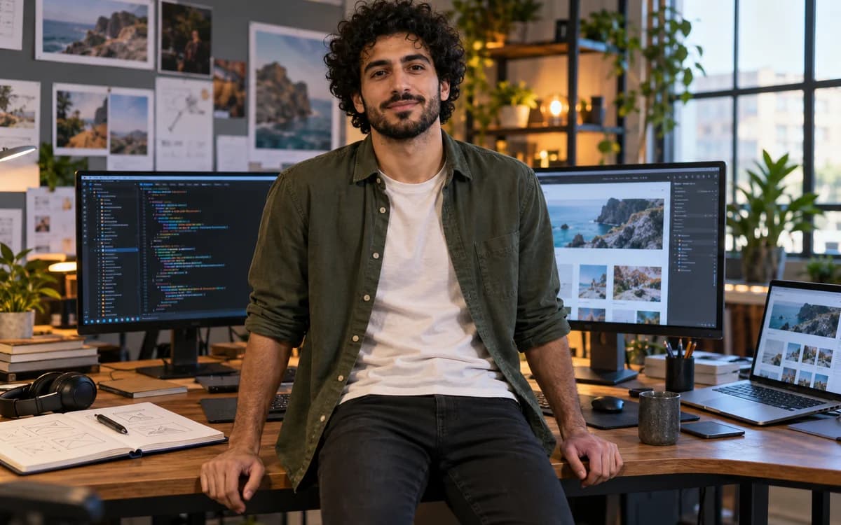 Web Developer at work in a professional setting