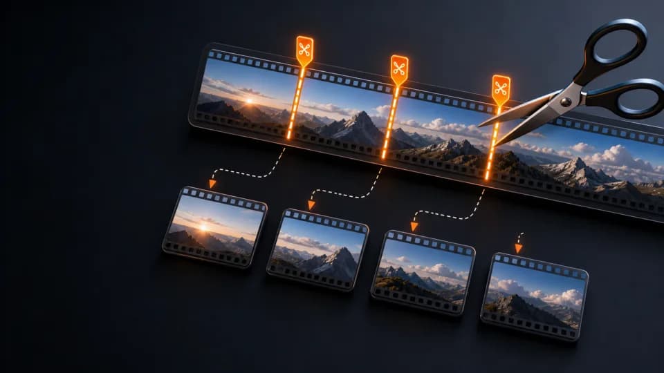 How to split a video into clips with Medux MCP — tutorial cover